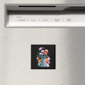 美しいトンボの水彩画アート昆虫愛好家Ea マグネット (インサイチュ (食洗機))
