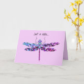 美しいトンボアートグリーティングカード カード (黄色い花)