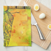 美しいトンボカラフルラのキッチンタオル キッチンタオル (四つ折り)