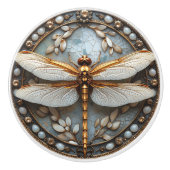 美しいトンボ玉の金ゴールドマザーオブパール セラミックノブ (正面)