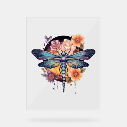 美しいトンボ アクリルサイン (正面)