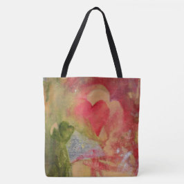 美しいトートとハート..バ素晴らしンタイン トートバッグ