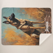 美しいドイツのマリノワ シェルパブランケット (正面(横))