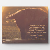 美しいドイツの羊飼いのペット記念碑 フォトプラーク (正面)