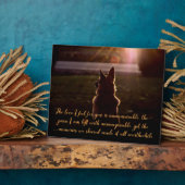 美しいドイツの羊飼いのペット記念碑 フォトプラーク (側面)