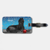 美しいドイツの羊飼いの子犬 ラゲッジタグ (裏面横)