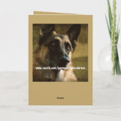 美しいドイツの羊飼いバレンタインデーのカード シーズンカード (裏面)