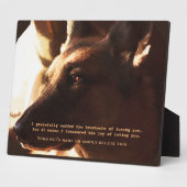 美しいドイツの羊飼いペット記念碑 フォトプラーク (側面)