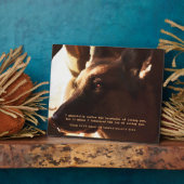 美しいドイツの羊飼いペット記念碑 フォトプラーク (側面)