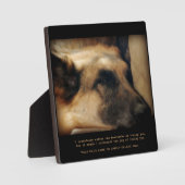 美しいドイツの羊飼いペット記念碑 フォトプラーク (正面)