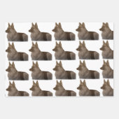 美しいドイツの羊飼いポートレートブラック&タンラ ラッピングペーパーシート (正面3)