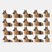 美しいドイツの羊飼いポートレートブラック&タンラ ラッピングペーパーシート (正面2)