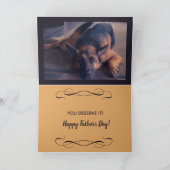 美しいドイツの羊飼い写真の父の日 カード (内部)