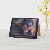 美しいドイツの羊飼い写真の父の日 カード (黄色い花)