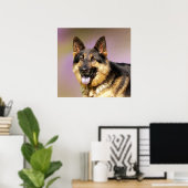 美しいドイツの羊飼い犬のポートレート ポスター (ホームオフィス)