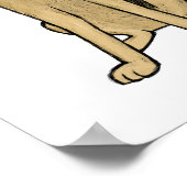 美しいドイツの羊飼い犬の漫画アートスケッチ ポスター (角)