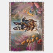 美しいドイツの羊飼い犬 スローブランケット (正面縦)