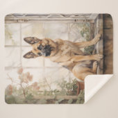 美しいドイツの羊飼い シェルパブランケット (正面(横))