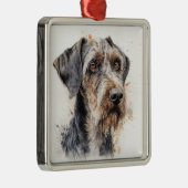 美しいドイツの金髪の指針犬 メタルオーナメント (右)