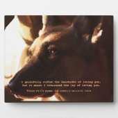 美しいドイツシェパード ペット追悼プレート フォトプラーク (正面)