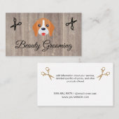 美しいドッグトリマーエリートシアーズウッドトリム 名刺 (正面/裏面)
