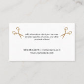 美しいドッグトリマーエリートシャー 名刺 (裏面)