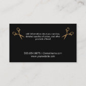 美しいドッグトリマーエリートシャー 名刺 (裏面)