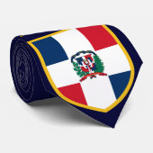 美しいドミニカ共和国の旗 ネクタイ (ロール)