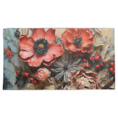 美しいドライフラワーアレンジメント 枕カバー (正面右)