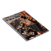 美しいドラゴンの装甲を持つ武士 ノートブック (右側)