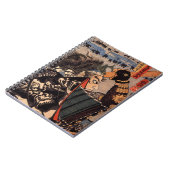 美しいドラゴンの装甲を持つ武士 ノートブック (左側)