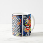 美しいドラゴンキルトマグ コーヒーマグカップ (正面右)