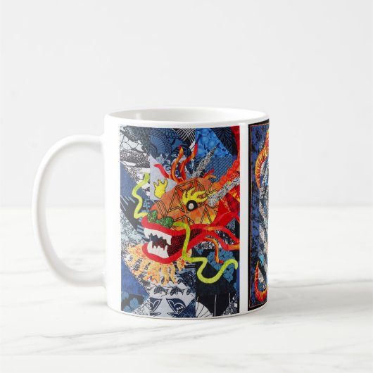美しいドラゴンキルトマグ コーヒーマグカップ (左)
