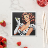 美しいドリンクピンアップ スタンダードカクテルナプキン (インサイチュ)