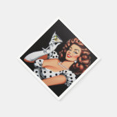 美しいドリンクピンアップ スタンダードカクテルナプキン (角)