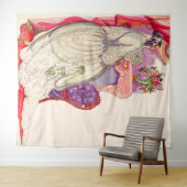 美しいドレスを着た美しい花嫁 タペストリー (インサイチュ(横))