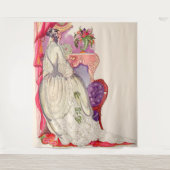 美しいドレスを着た美しい花嫁 タペストリー (正面)