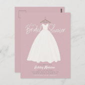 美しいドレスブライダルシャワーカスタマイズ可能な色I ポストカード (正面/裏面)