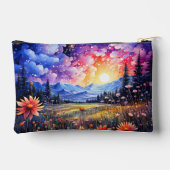 美しいナイトスカイイラストレーション アクセサリーポーチ (裏面)