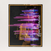 美しいナイトビューキエフ・ウクライナ ジグソーパズル (縦)