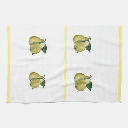美しいナシのデザインの台所タオル キッチンタオル (横)