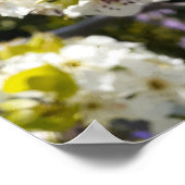 美しいナシの木の花の庭のポスター ポスター (角)