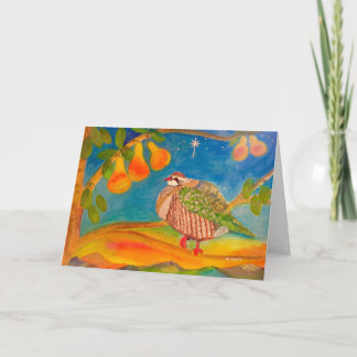 美しいナシ木のユニークでおもしろいなヤマウズラ シーズンカード