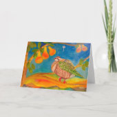 美しいナシ木のユニークでおもしろいなヤマウズラ シーズンカード (正面)