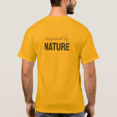 美しいナチュラルな美意識タイポグラフィTシャツ Tシャツ (裏面)