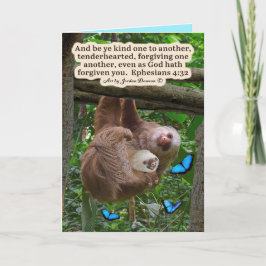 美しいナマケモノ聖なる書物、 経典：エペソ4:32 カード