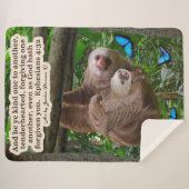 美しいナマケモノ聖なる書物、 経典：エペソ4:32 シェルパブランケット (正面(横))