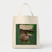 美しいナマケモノ聖なる書物、 経典:エペソ4:32 トートバッグ (正面)