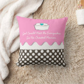 美しいナースピローピンクと水玉模様 クッション (ブランケット)