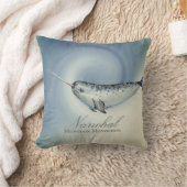 美しいナールホエールモノドンモノセロス クッション (ブランケット)